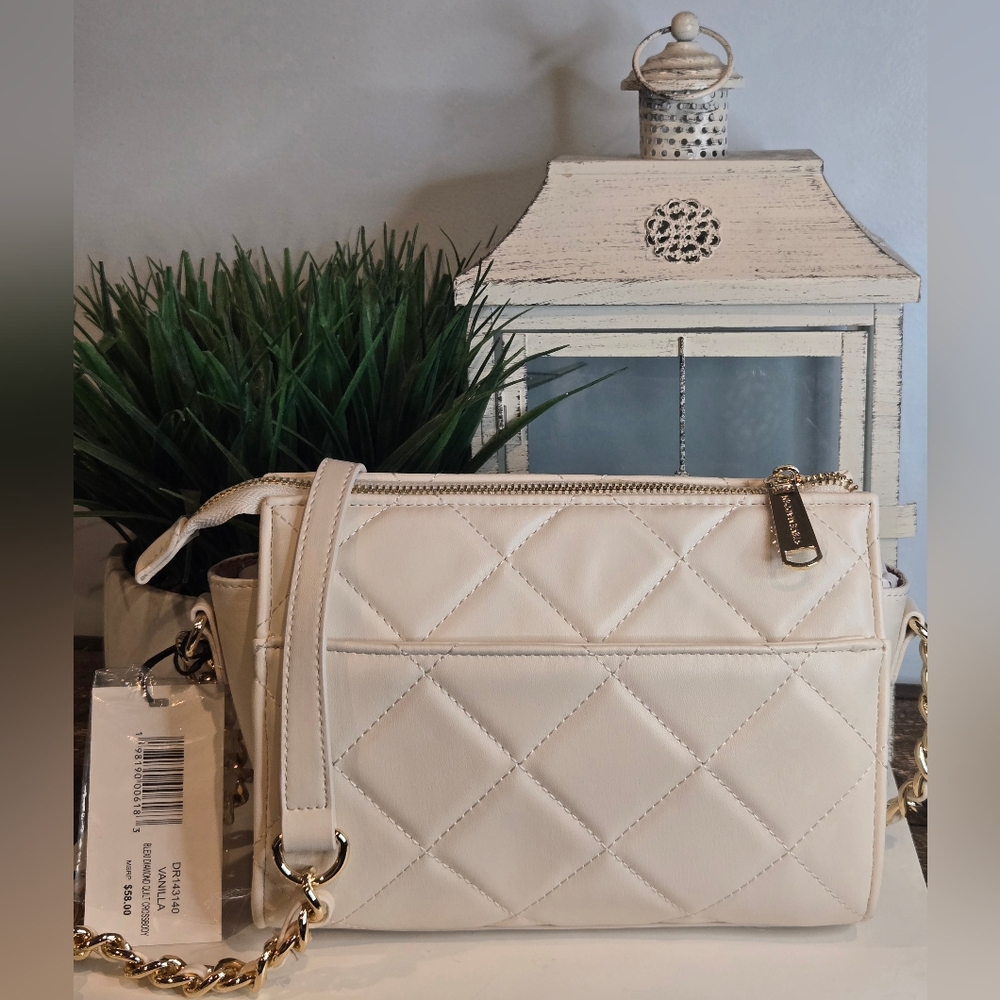 ✨ NWT Steve Madden Blexi Quilted Crossbody – Cream & Gold (Rare/Sold Out) - Picture 2 of 6